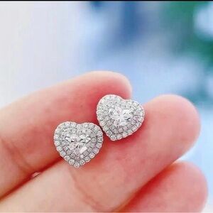 COPY - Sterling silver heart earrings